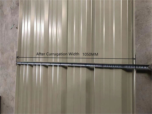 1050mm Colour Coated Roofing Sheet Corrugated Steel Sheet Standard ASTM