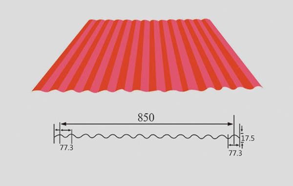 Prepainted Galvanized Corrugated Steel Sheet For Roofing Sheet Blue, Red 12